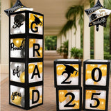 2024 Graduation Party Black Balloon Boxes Letters Grad 20PCS Balloons