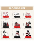 9-Piece Christmas Table Centerpieces Snowman Gnome Truck Honeycomb Toppers