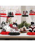 9-Piece Christmas Table Centerpieces Snowman Gnome Truck Honeycomb Toppers