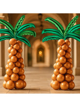 126PCS Coconut Palm Tree Balloon Set 16 Palm 110 Brown for Tropical Luau Party