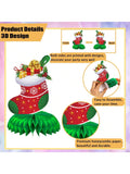 9-Piece Christmas Honeycomb Table Centerpieces for Holiday Party Decor