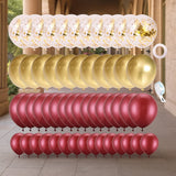 127pcs Burgundy Gold Balloon Garland Kit with Confetti & Metallic Balloons for Parties