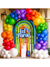 140-Pc Assorted Rainbow Latex Balloons Various Sizes for Parties and Decor