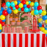 432pcs Circus Party Decor Set with Balloon Garland and Table Accessories