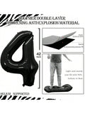 42-Inch Black Number 40 Balloon for 40th Birthday or Anniversary Party