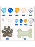 103pc Blue Balloon Garland with Dog Paw and Bone Balloons for Shower