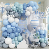 Dusty Blue Grey Balloon Garland Kit 112 pcs for Birthday Wedding