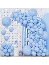 140 Pc Pastel Blue Balloon Garland Kit Various Sizes for Gender Reveal and Parties