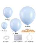 140 Pc Pastel Blue Balloon Garland Kit Various Sizes for Gender Reveal and Parties