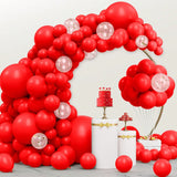 150 Red Balloons in Various Sizes with Arch Kit for Parties and Weddings