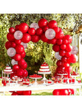 150 Red Balloons in Various Sizes with Arch Kit for Parties and Weddings