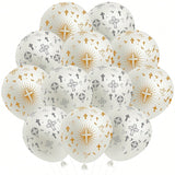 36pcs Cross God Bless Balloons 12in for Baptism Christening First Communion & Party Decor