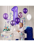 40 Inch Purple Number 8 Foil Balloon for Birthday Anniversary and Engagement Decor