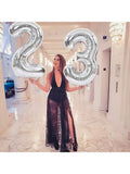 40-Inch Silver Number 9 Foil Balloon for Birthday, Anniversary, or Party Decor