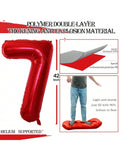 42 Inch Red Number 70 Balloon for Birthday and Anniversary Party Decor