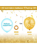 50pcs Dollar Sign Balloons 12 Inch with Gold Ribbon for Party Wedding Casino