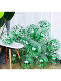 50pc Green Confetti Balloons12 Balloons With Green Confetti For Birthday, Wedding Party