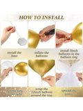 8-Piece Table Balloon Stand Kit With Base, Tulle & 80 Balloons For Party Centerpieces