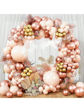 119PCS Blush Rose Gold Balloon Garland Kit with Peach Pink Gold Confetti for Parties