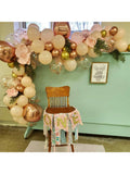 119PCS Blush Rose Gold Balloon Garland Kit with Peach Pink Gold Confetti for Parties
