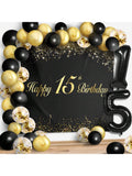 Cheers to 15th Birthday Balloons Garland Banner Party Decorations
