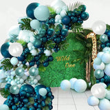 Dark Teal Balloon Garland Arch Jungle Themed Decorations For Men & S Birthday Party