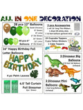 Dinosaur Party Decoration Set with T-Rex Cake Topper Balloon Garland and Stickers