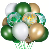 Jungle Birthday Decorations65 Pcs Balloons, Palm Leaves, Arch Kit & Shower Setup