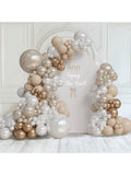 Pearl White Metallic Balloon Arch Garland Kit for Boho Wedding & Shower