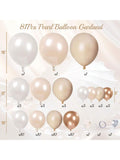 Pearl White Metallic Balloon Arch Garland Kit for Boho Wedding & Shower