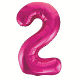 Pink Number 2 Foil Balloon 34 Inch for Birthday Anniversary Party Decor