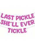 Pre-Strung Hot Pink Funny Bachelorette Banner Glitter Bridal Shower Decor