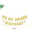 It'S My Golden Birthday Banner For Golden Birthday Party Decorations