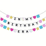 Pre-Strung Friendship Bracelet Birthday Banner for Singer-Themed Party Decor