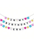 Pre-Strung Friendship Bracelet Birthday Banner for Singer-Themed Party Decor