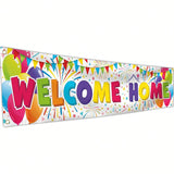 Welcome Home Banner 6x1.3ft White Welcome Back We Missed You Decoration