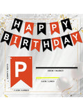 Black and Red Happy Birthday Banner Garland for Kids and Adults Party Decor