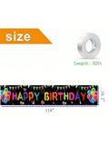 Happy Birthday Yard Banne 118X19.7 Inches, Large Outdoor & Indoor Decoration Banner