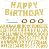 116pcs DIY Glitter Banner Kit with Letters Numbers & Tools for Graduation & Birthday