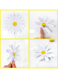 Daisy Party Decorations with 3D Flower Garland for Birthday and Shower