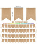DIY Banner Kit 48 Flags with 42 Number Letter Stencils