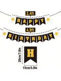 Happy 12th Birthday Streamers Set with Banner and Party Backdrop