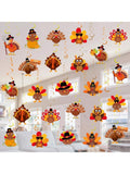36pcs Thanksgiving Hanging Swirls Turkey Decorations for Party Classroom