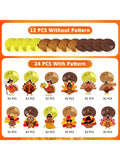 36pcs Thanksgiving Hanging Swirls Turkey Decorations for Party Classroom