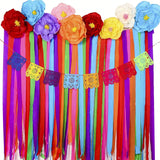 16pcs Mexican Paper Flower Party Decor with Banner and Streamer Set