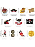 22pcs Pirate Party Hanging Swirls Ceiling Wall Streamers for Birthday