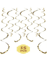 15pcs Cheetah Hanging Swirl Party Decorations Animal Print Party Supplies