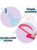 25pcs Musical Note Hanging Swirl Decorations Black White Blue Pink for Party