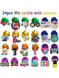 30PCS 90s Party Hanging Swirls Adults Back to 90s Birthday Decor