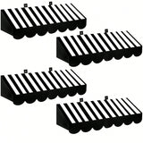 4PCS 3D Black Paper Awning Wall Decorations Circus Birthday Party Decor